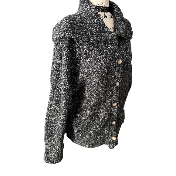 Dolce Cabo Wool Blend Button Front Loose Fit Sweater Sz Large - Picture 3 of 10